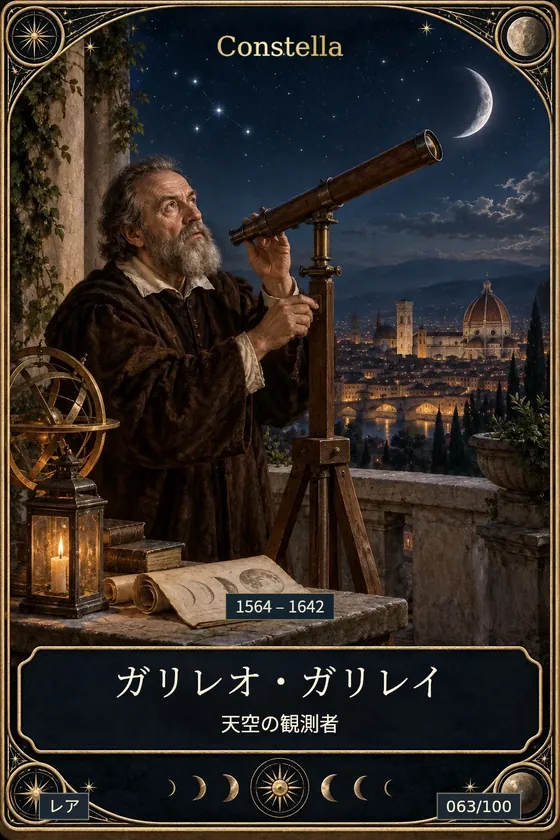 ガリレオ・ガリレイのカード(天空の観測者、レア)
